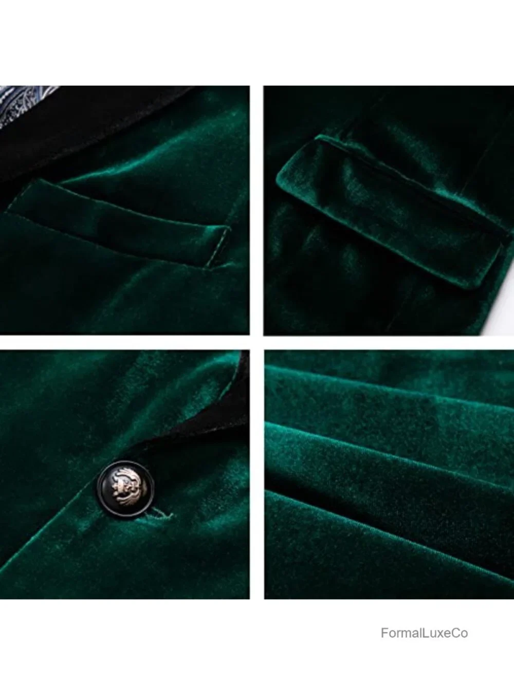 Slim Fit Velvet Blazer Men One Button Suit Jacket Wedding Prom Sport Coat